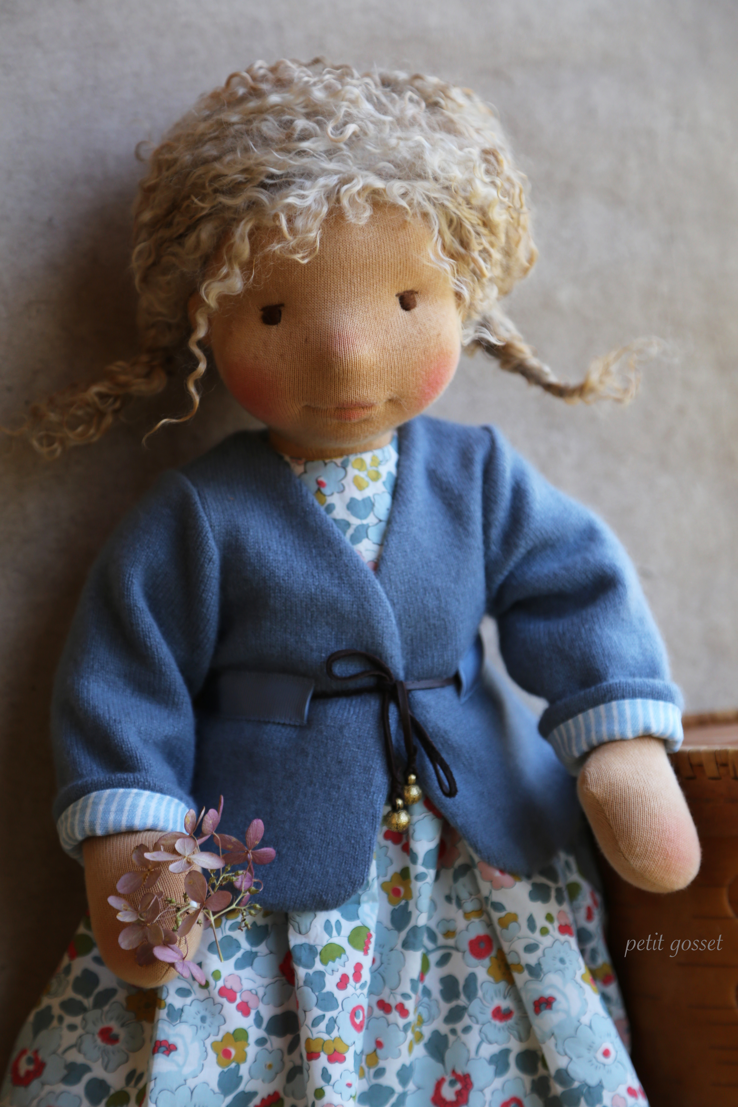 wearing cashmere jacket, by petit gosset