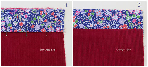 Tutorial paso a paso sobre cómo coser una falda escalonada para una muñeca de 18 ", por Petit Gosset