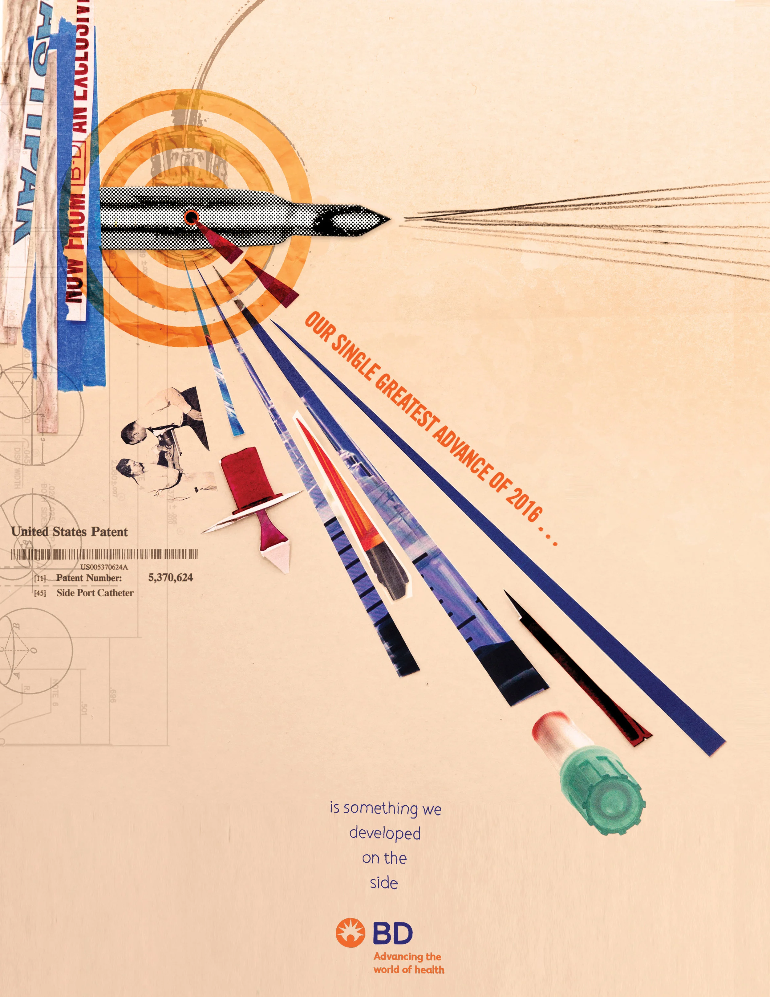   Corporate promotional poster campaign for BD  -- Industry leader BD has a long and storied history of innovation. As a launching off point for a campaign for BD's next generation syringe, we wanted to highlight the fact that innovation has always b