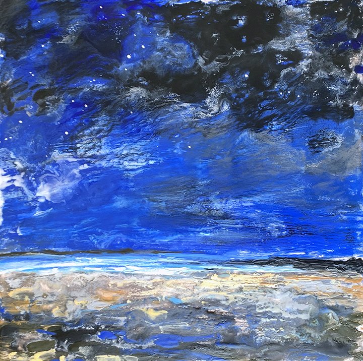 encaustic on panel, 16” x 16”, $1,800