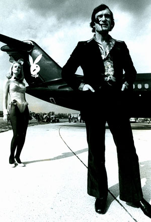 Hefner and a regular Bunny