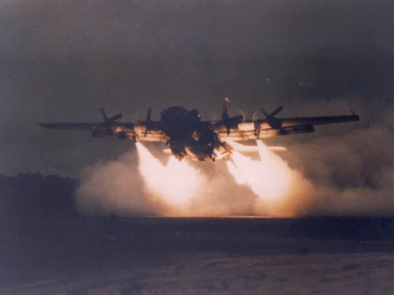 Rocket-assisted takeoff (here on a C-130 Hercules). Thinking of getting this for our station wagon?