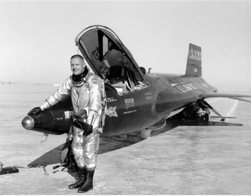 1960 photo of X-15 pilot Neil Armstrong, who would later become better known as a Cadillac spokesman.