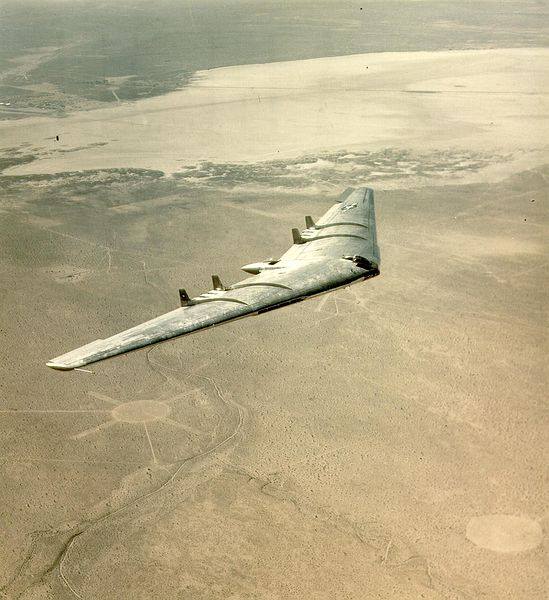 The YB-49: No, not futuristic B-2-derivative concept art, but rather a photo from 1947.
