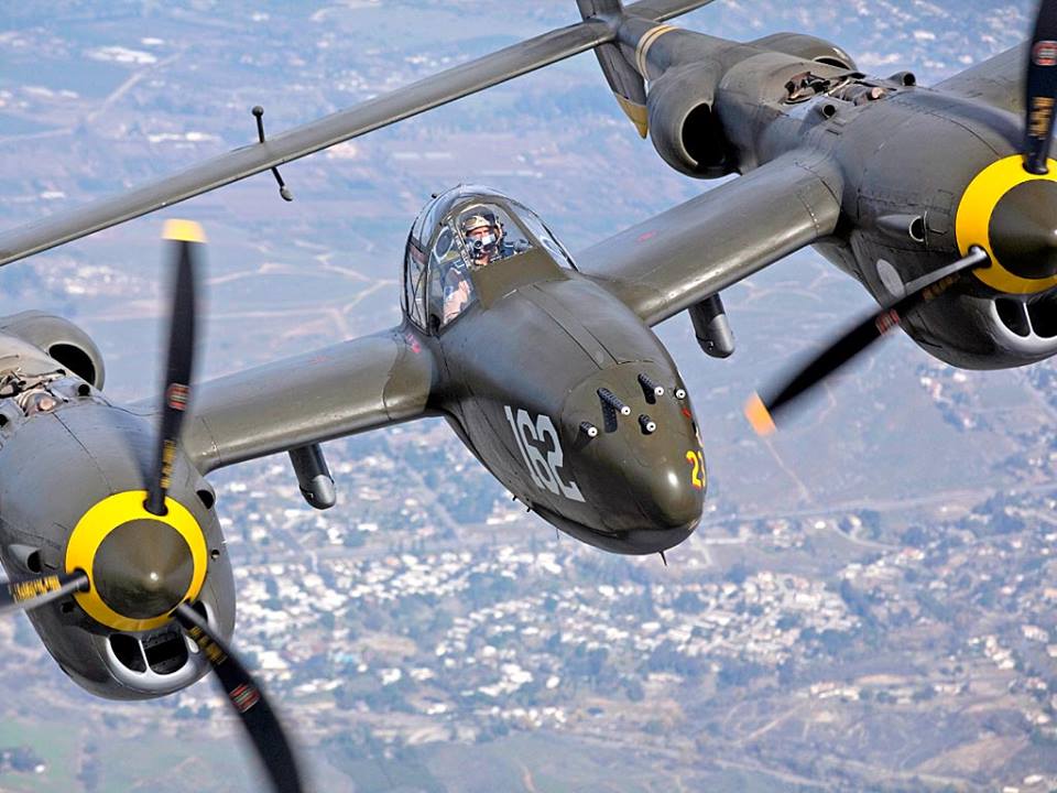 Lightning in a cloudless sky (P-38 Lightning)