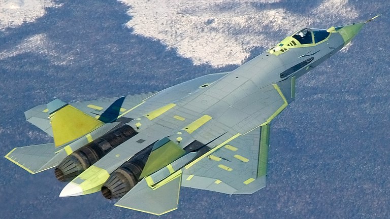 The Sukhoi T-50, now available in lime