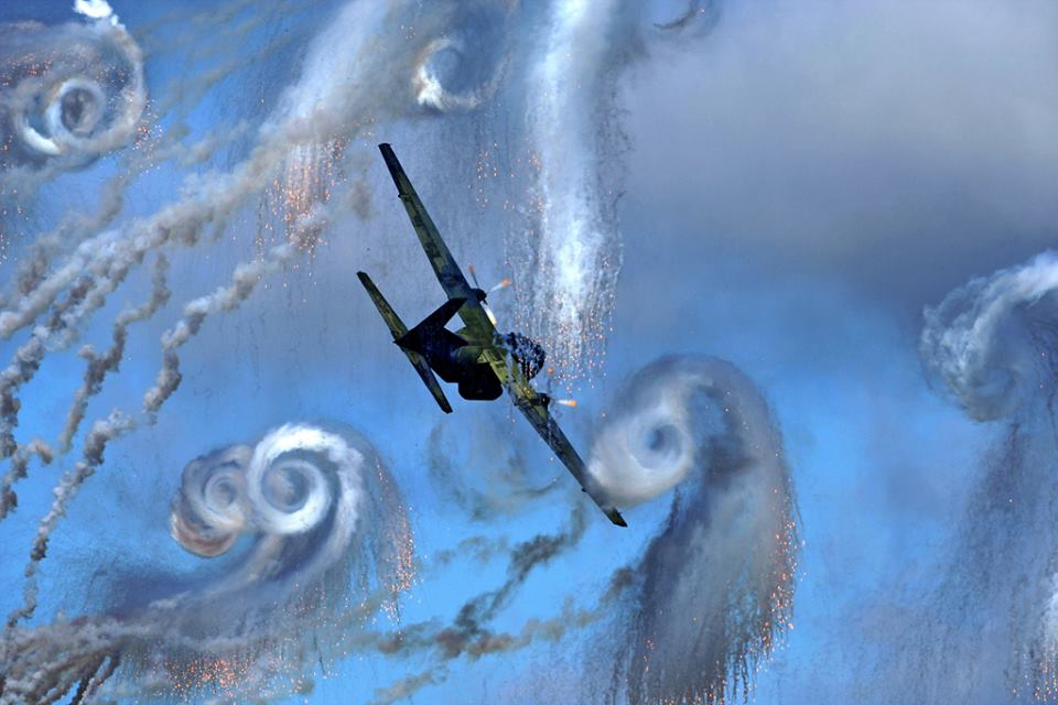 "Starry Night" by a Transall C-160 (medium: flares)