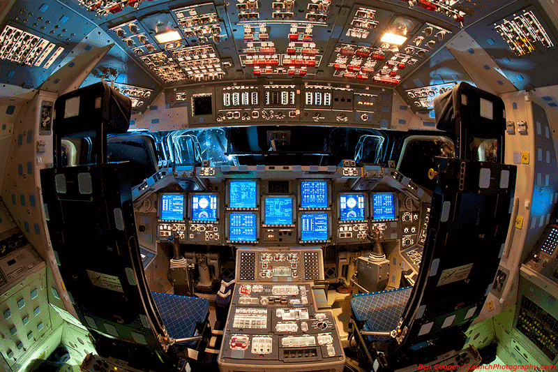 Space shuttle Endeavour (built 1982) controls: all but the seats and windows can now been replaced by one app