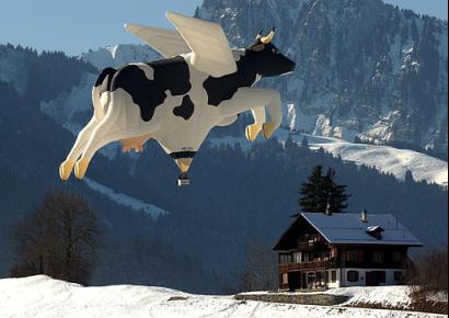 The family had a choice: Pay the children's college tuition or buy a hot air balloon that looks like a cow...