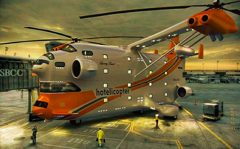 The Hotelicopter. Just a concept. Here's hoping...