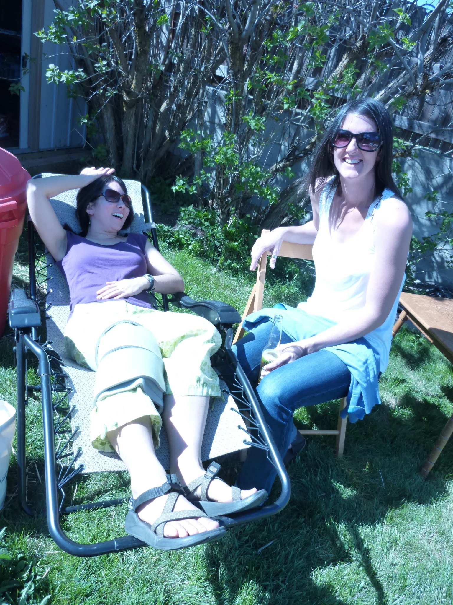 Emi (recovering from knee surgery) and Casey