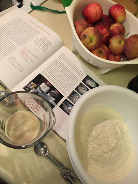 Friends are coming over! Apples continue to fall! It's pie time, baby!