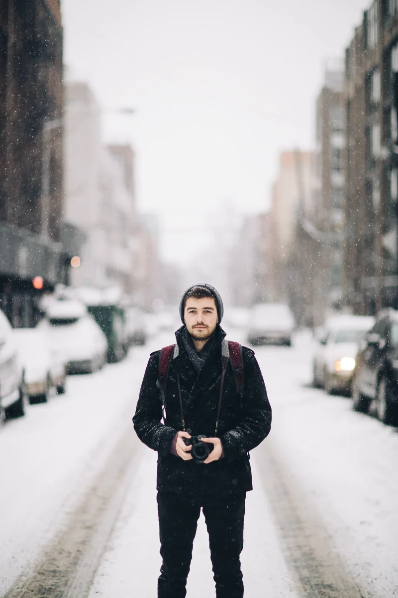 Jonathan Grado in Williamsburg Snow