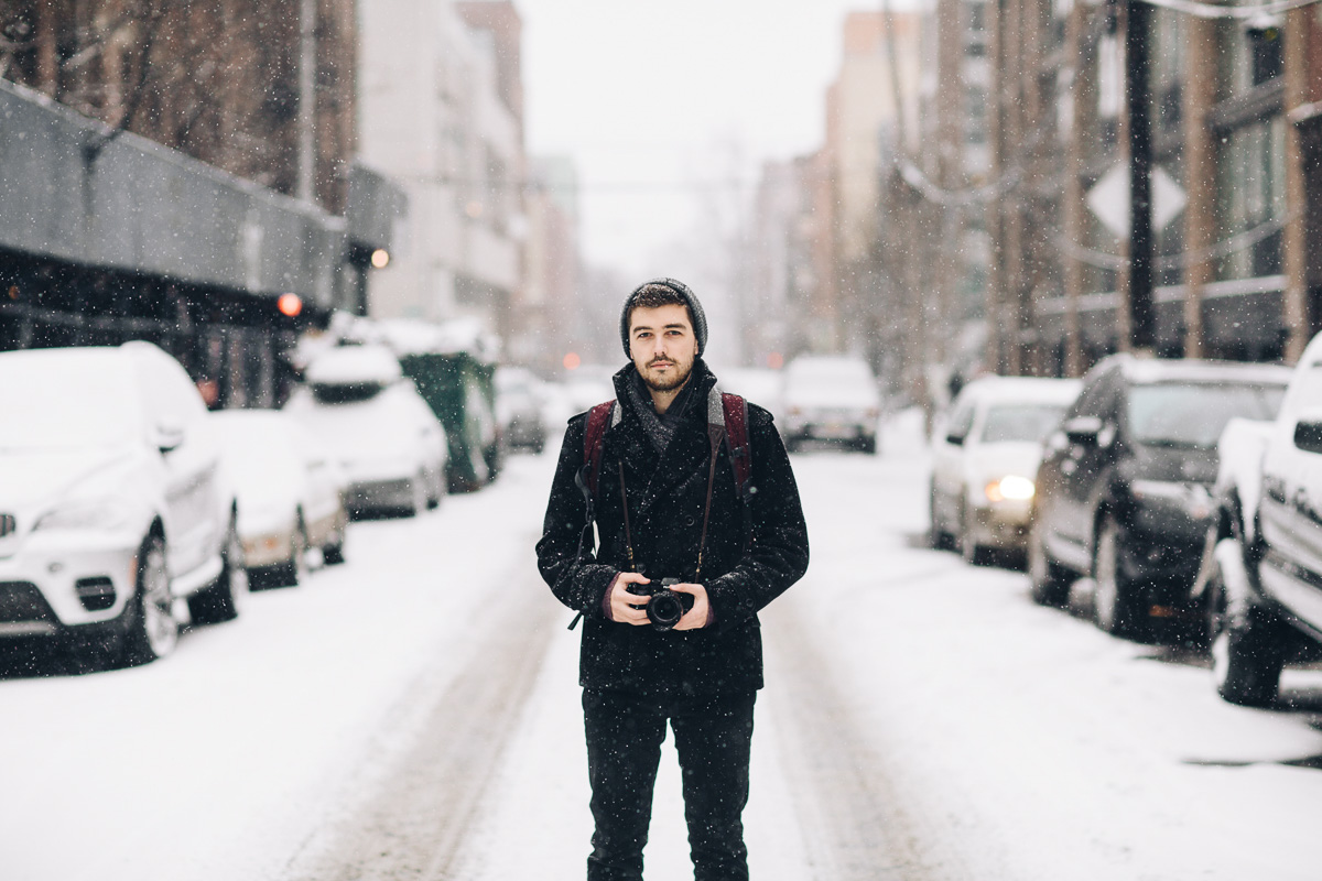 Jonathan Grado in Williamsburg Snow
