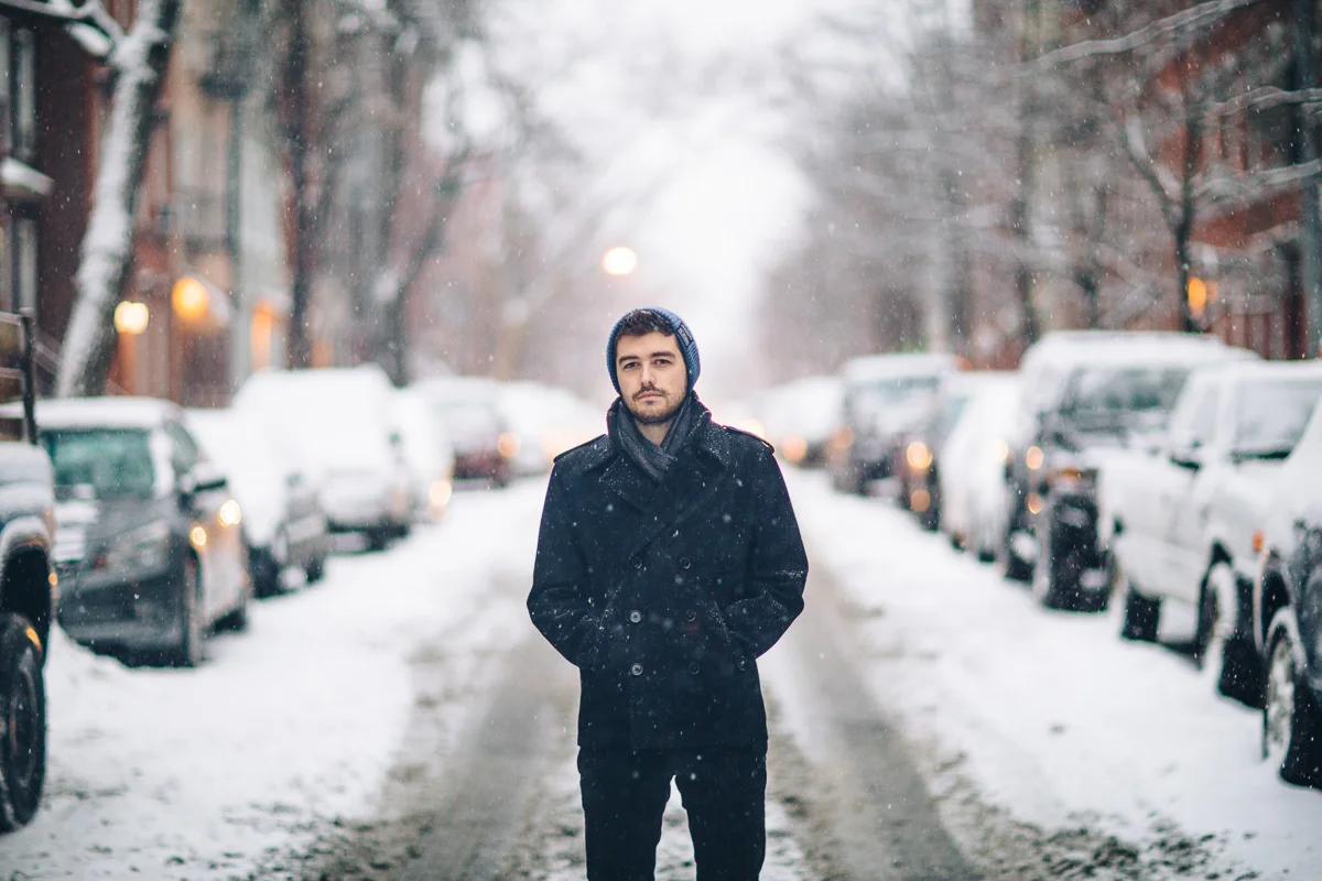 Jonathan Grado in Williamsburg Snow