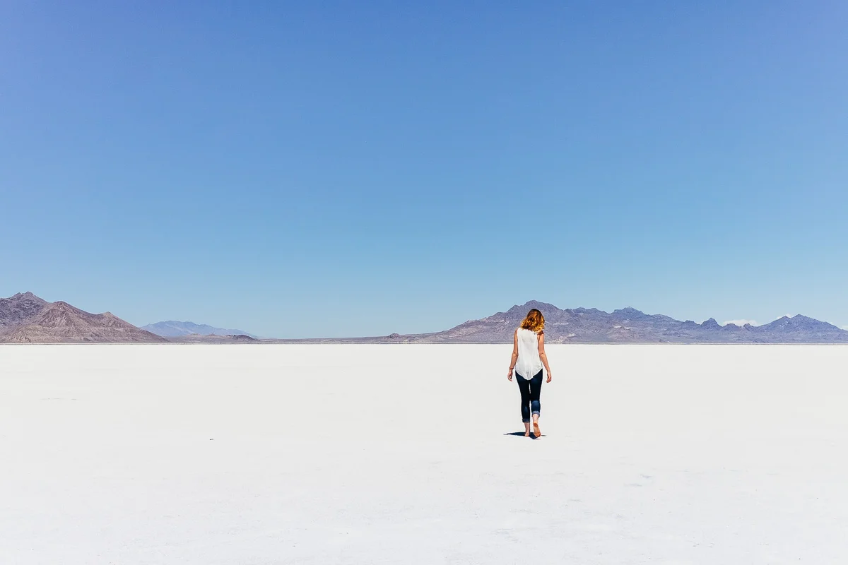 Tia Meyers at Bonneville Salt Flats