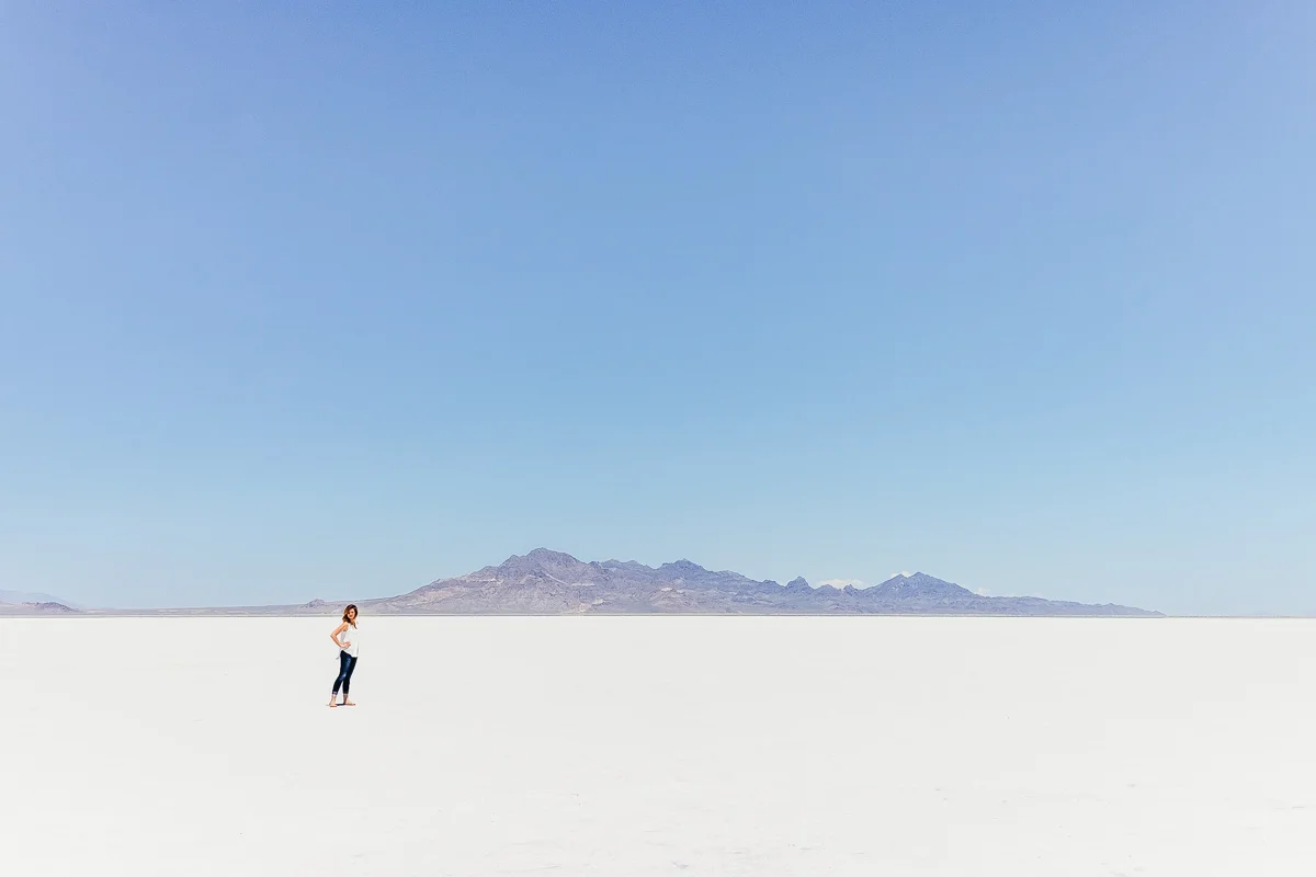 Tia Meyers at Bonneville Salt Flats