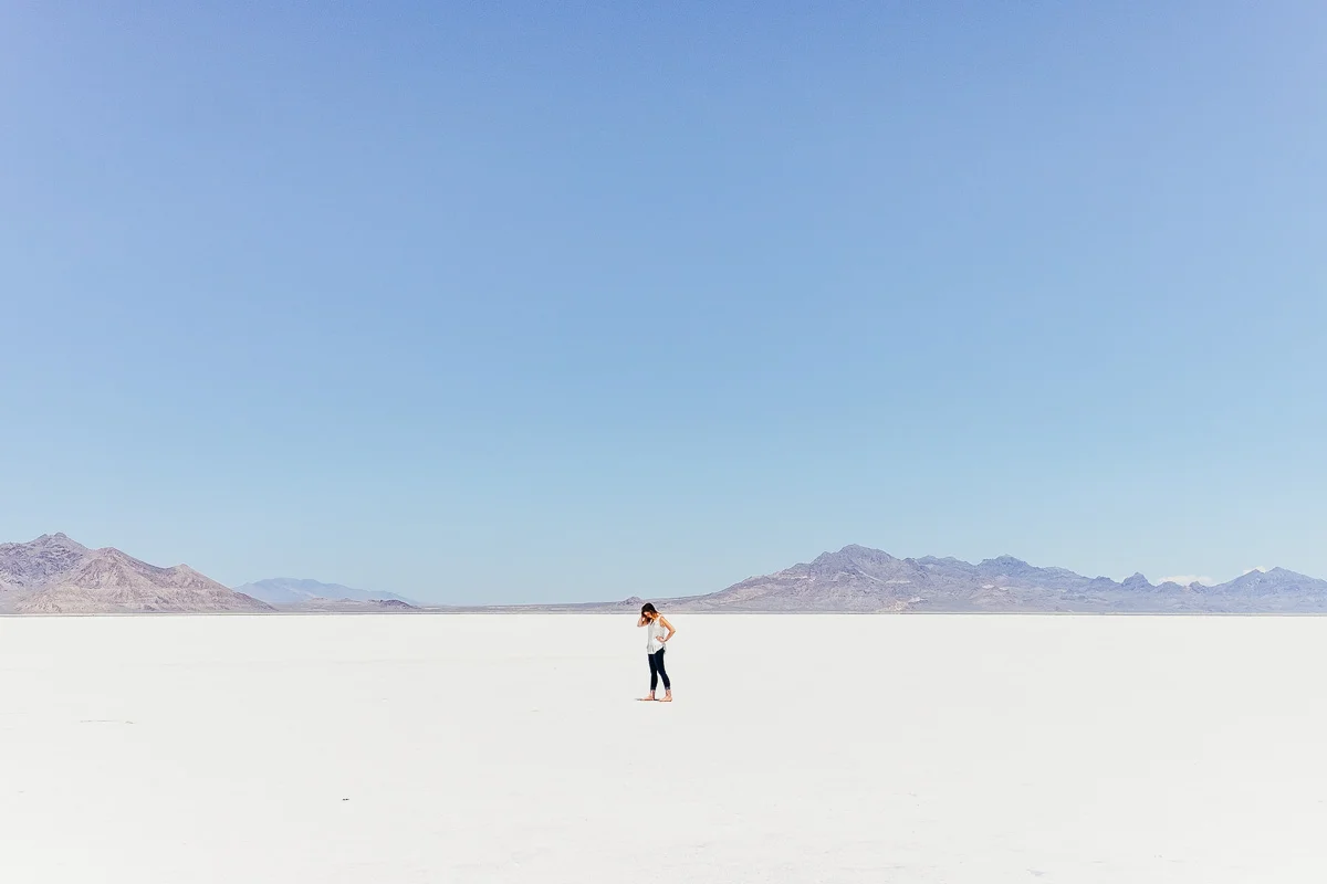 Tia Meyers at Bonneville Salt Flats