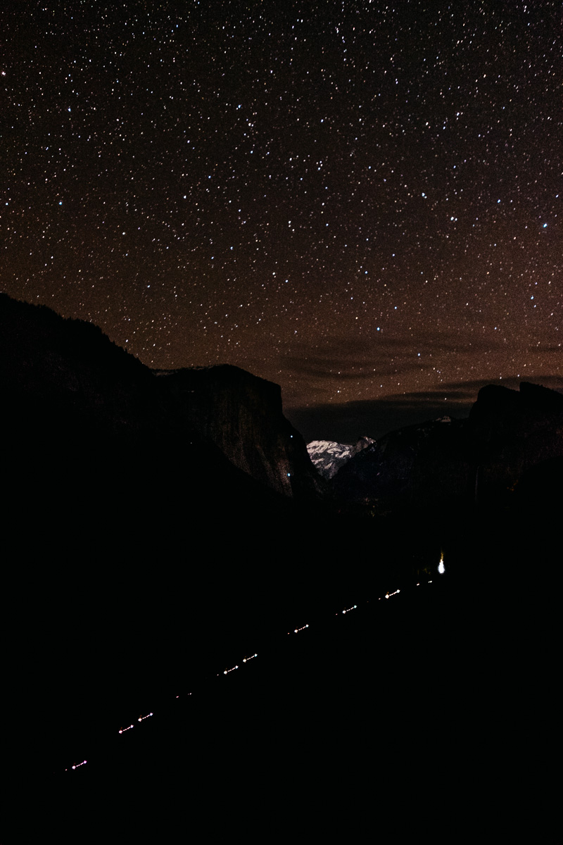 Yosemite Tunnel View at Night