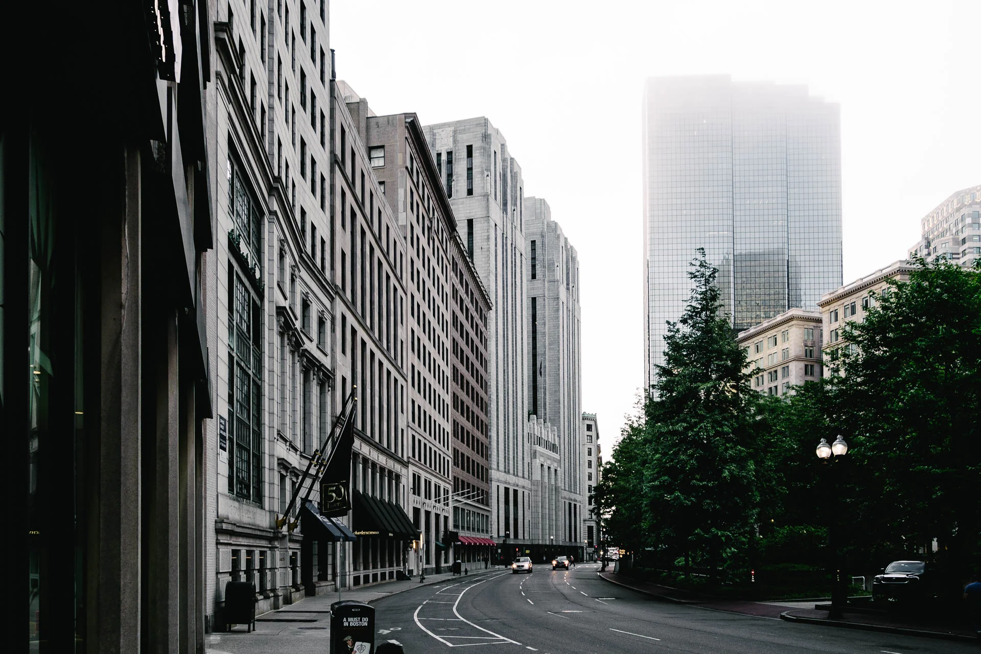 Boston Street in Fog