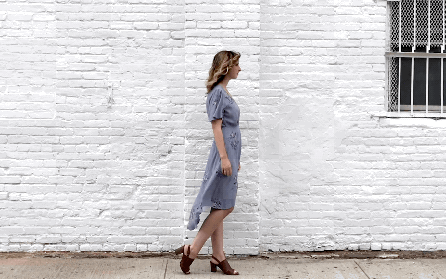 Tia Meyers in Windy Dress Viceland Williamsburg Cinemagraph.gif