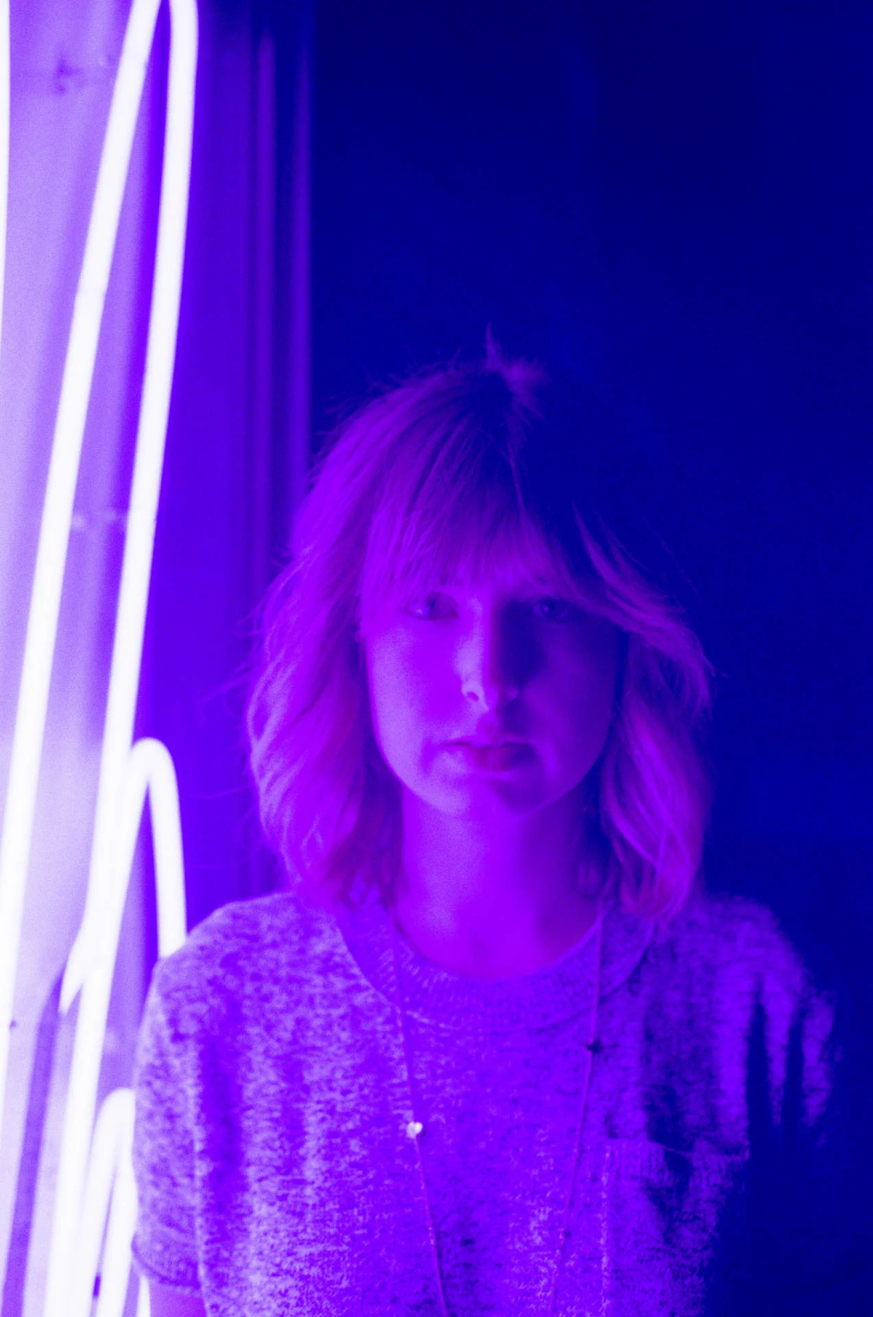 Neon Light Film Portrait of Tia Meyers