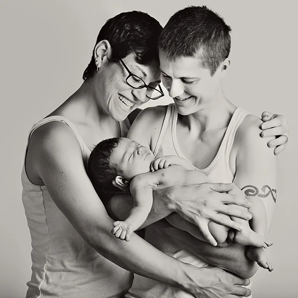 same sex newborn family