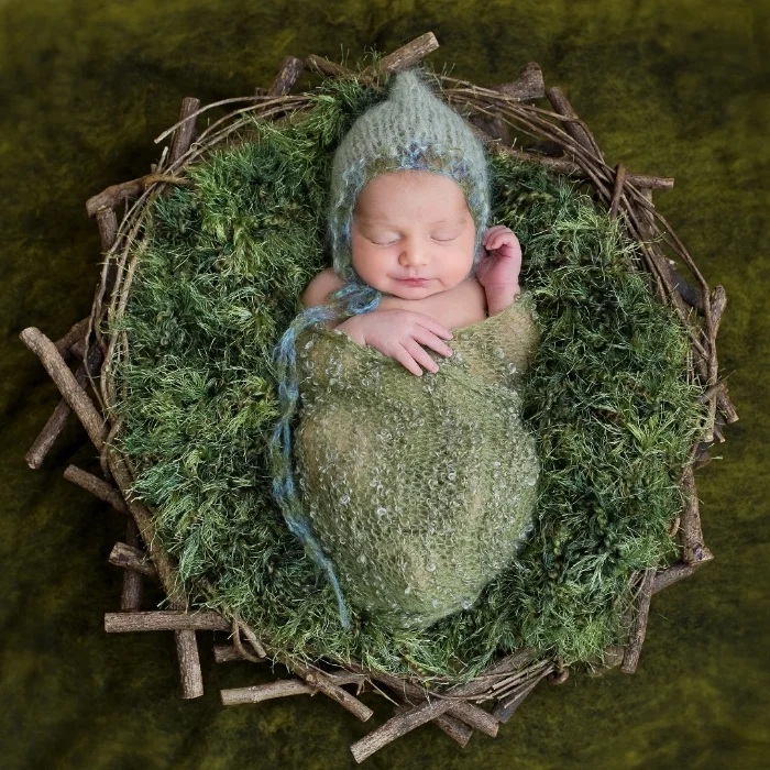 whimsical newborn portrait