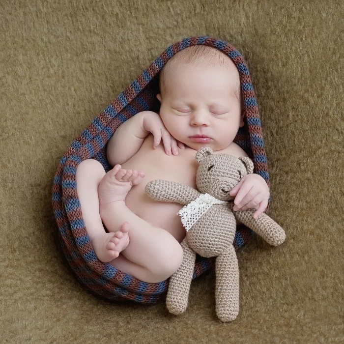 sweet newborn portrait of baby boy