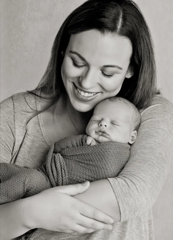 Mom and newborn baby natural newborns