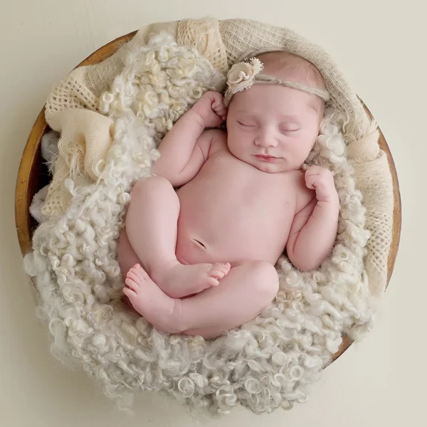 natural textural newborn portrait in western ma