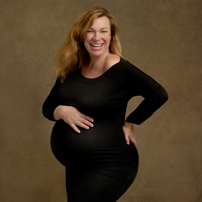 joyful pregnancy portrait