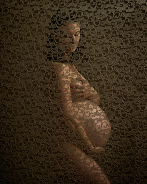 artistic fine art maternity portrait