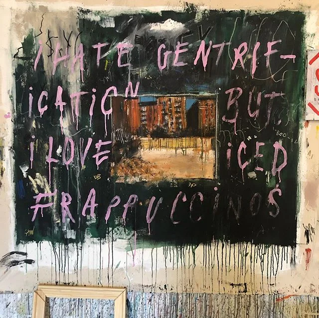 ...going through a #nofilter phase, life in its natural colors, no cheating... 💚👀 *unless you count @starbucks iced Frappuccino&rsquo;s 🙊🙉🙈 #gentrification #decolonize #starbucksfrappuccino 👍👎??? 🤷🏻&zwj;♂️???
Swipe to see the process -&gt;