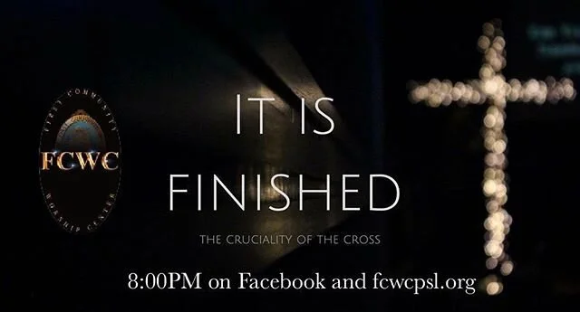 .
Join us at 8:00 PM on Facebook Live and fcwcpsl.org for our Good Friday service.
.