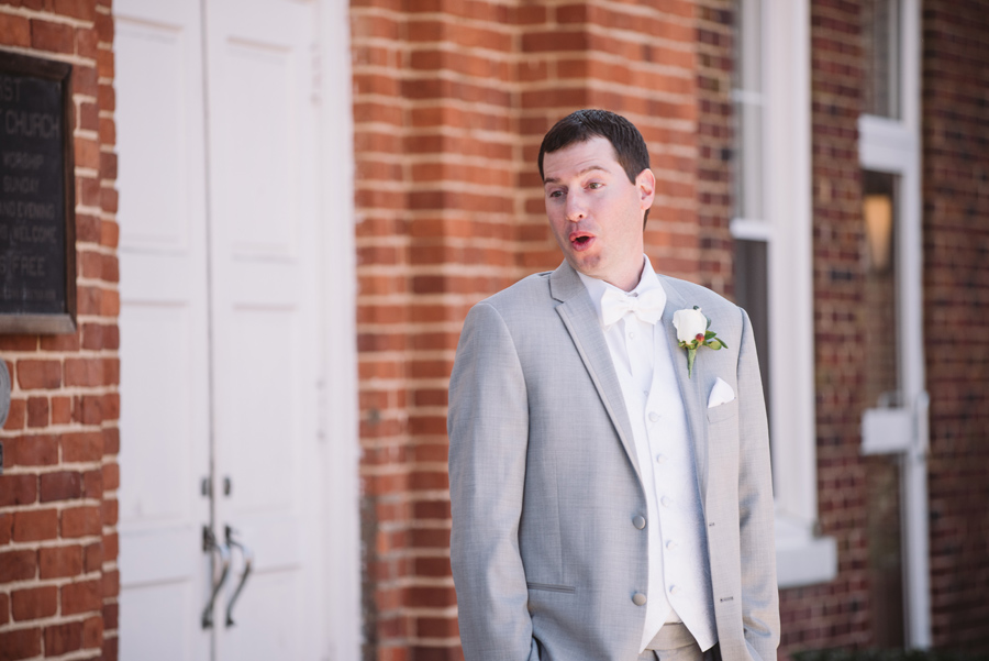 first look surprise groom