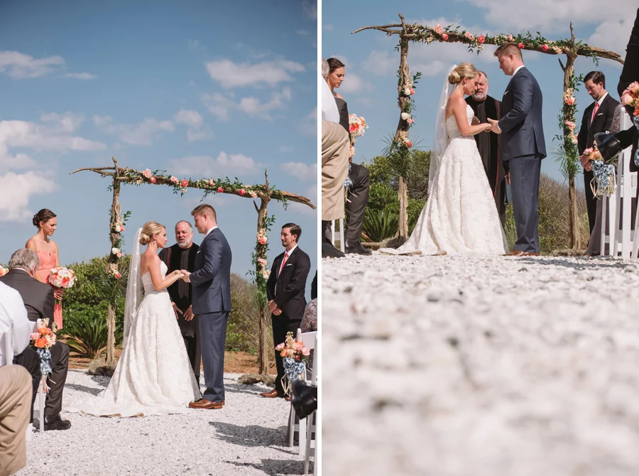 wedding ceremony by the ocean