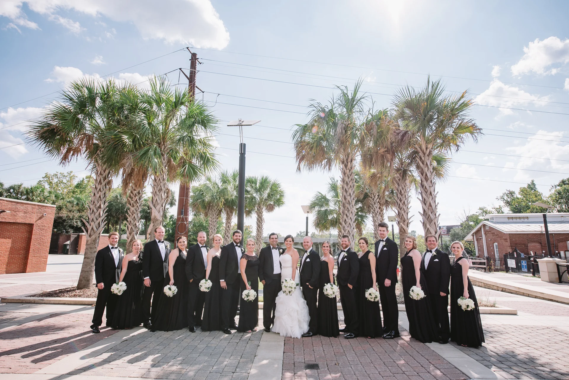 classic wedding party