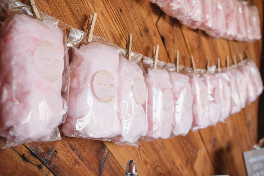 cotton candy wedding favors