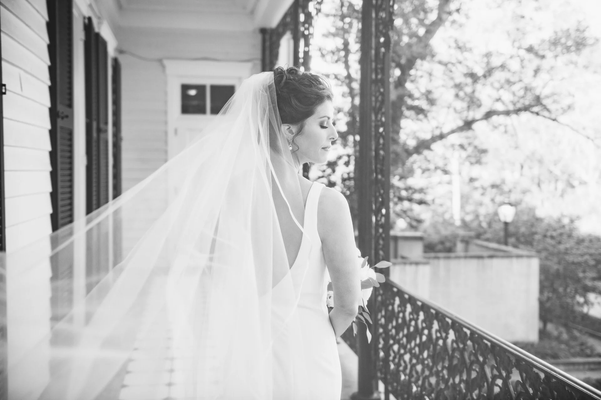 bride lace house wedding