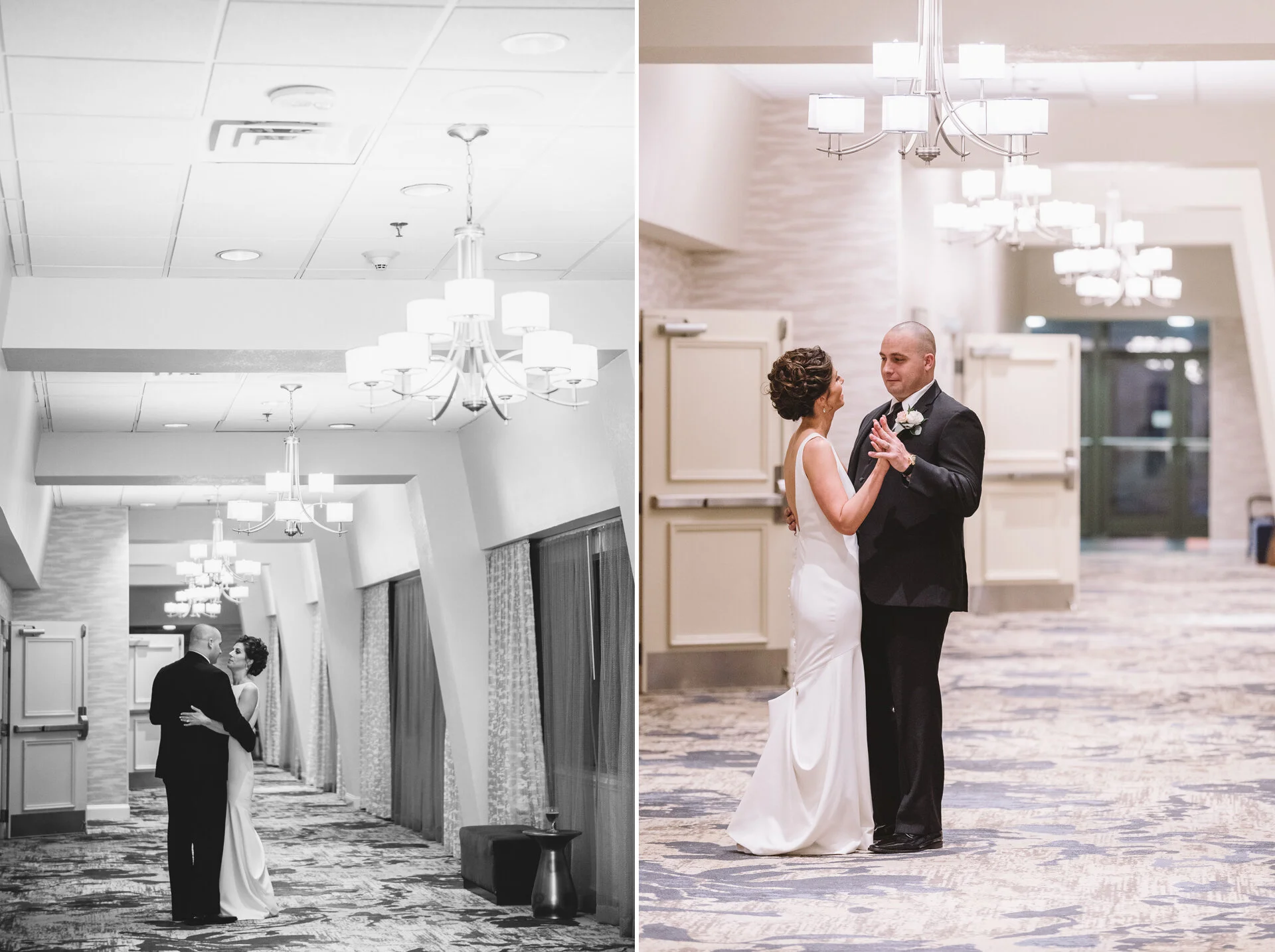 bride and groom private moment