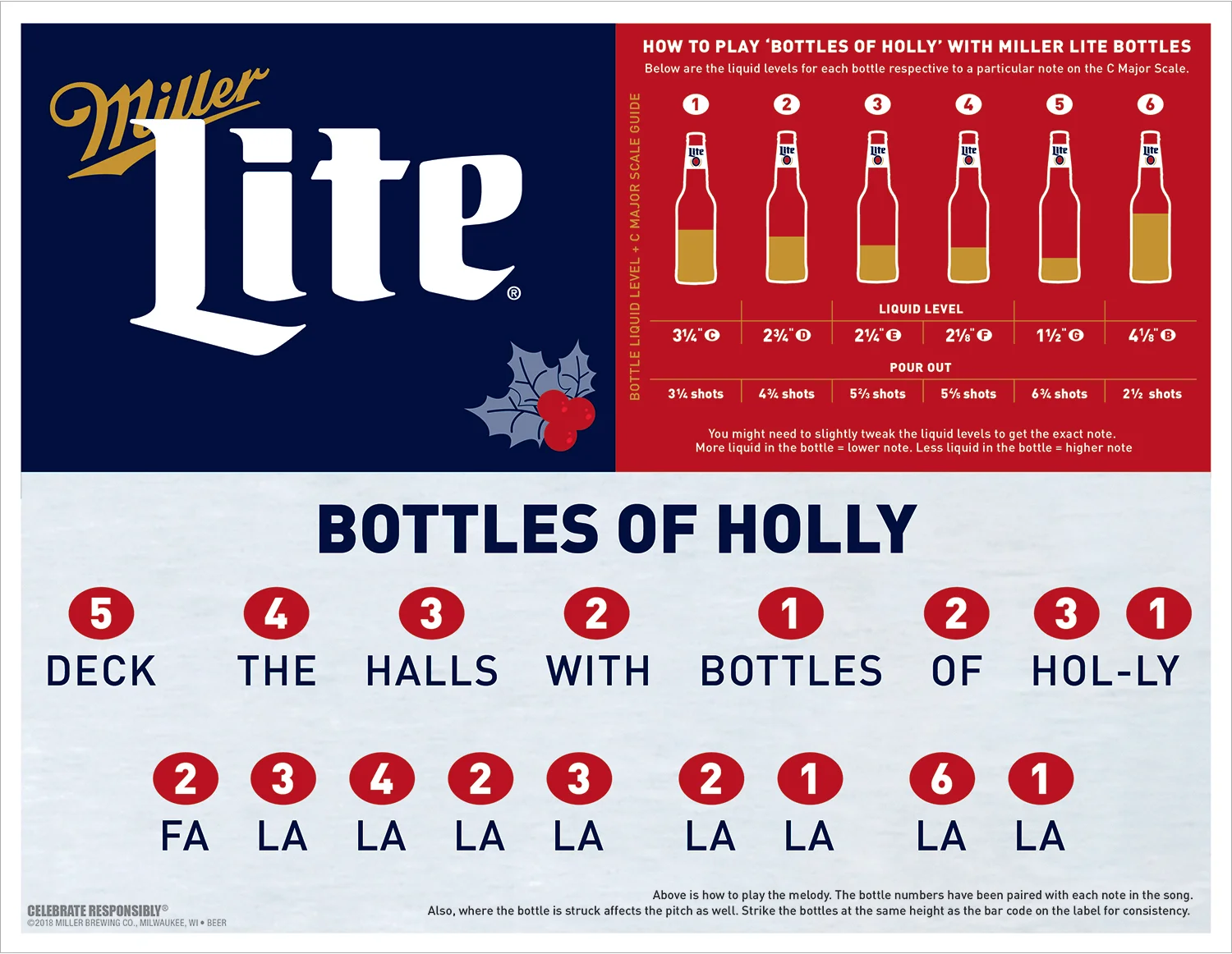Miller Lite Bottles of Holly