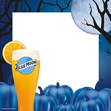 Blue Moon Halloween Photo Backdrop