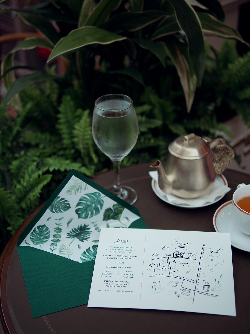 Wedding programme details & little forest map details
