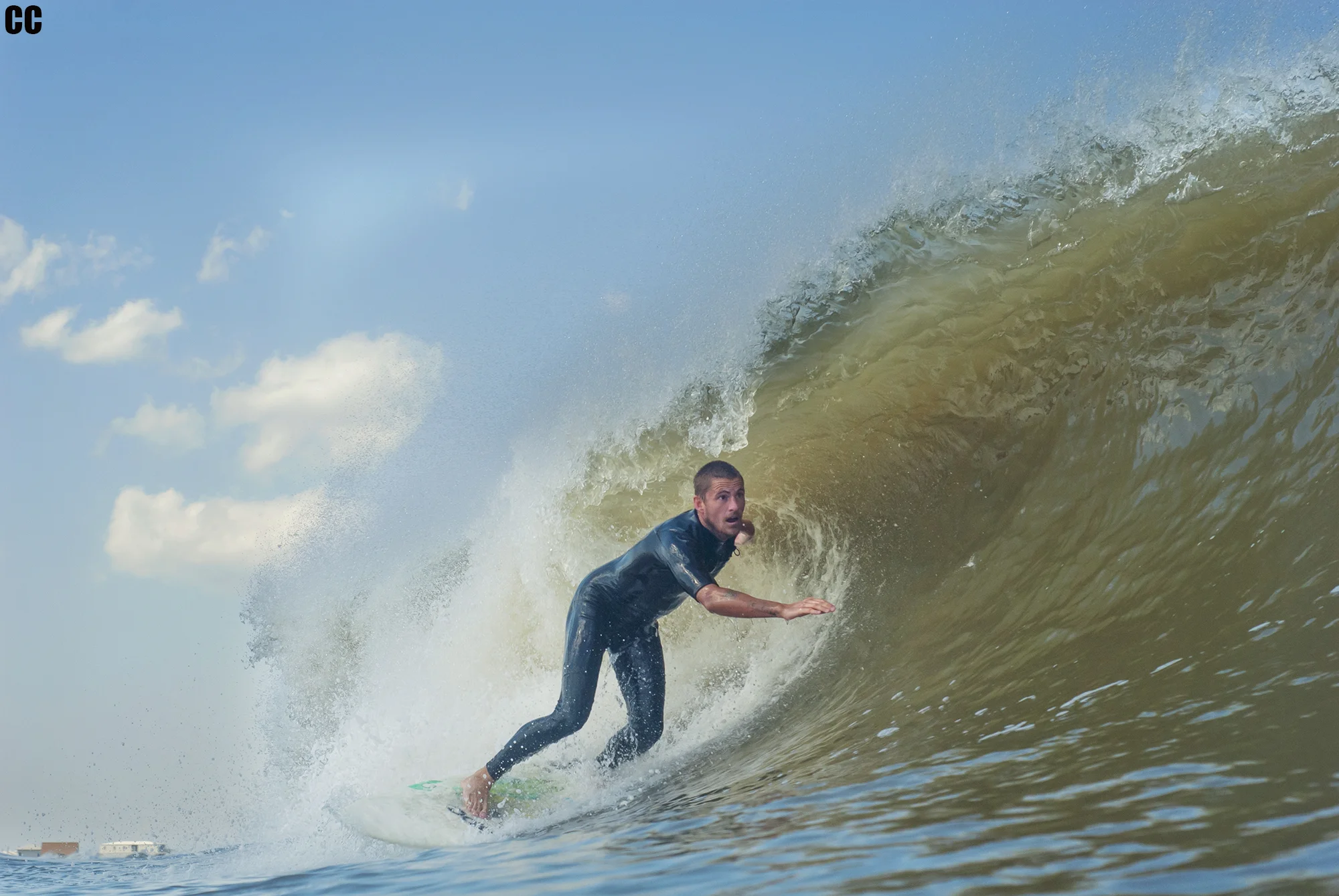 Jonny Barclay about to pull in.