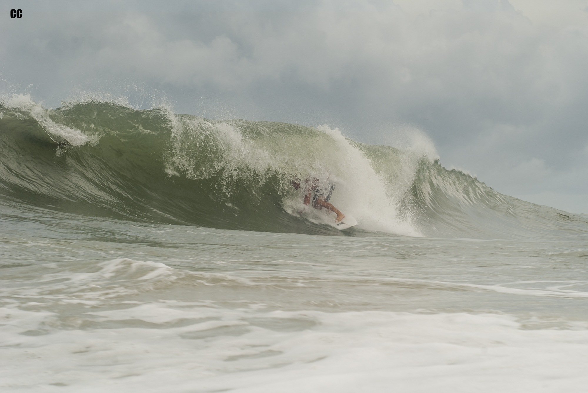 Gabe Kling pulling in after the wind switched. 