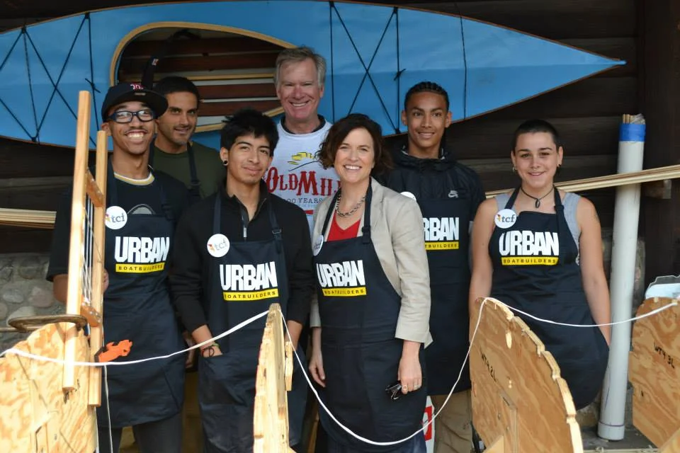 Mayors Chris Coleman (Saint Paul) and Betsy Hodges (Minneapolis) meet Apprentices at the 2015 Minnesota State Fair.