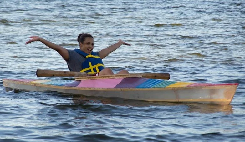 Senior Apprentice Briawnna in the Pride Kayak.