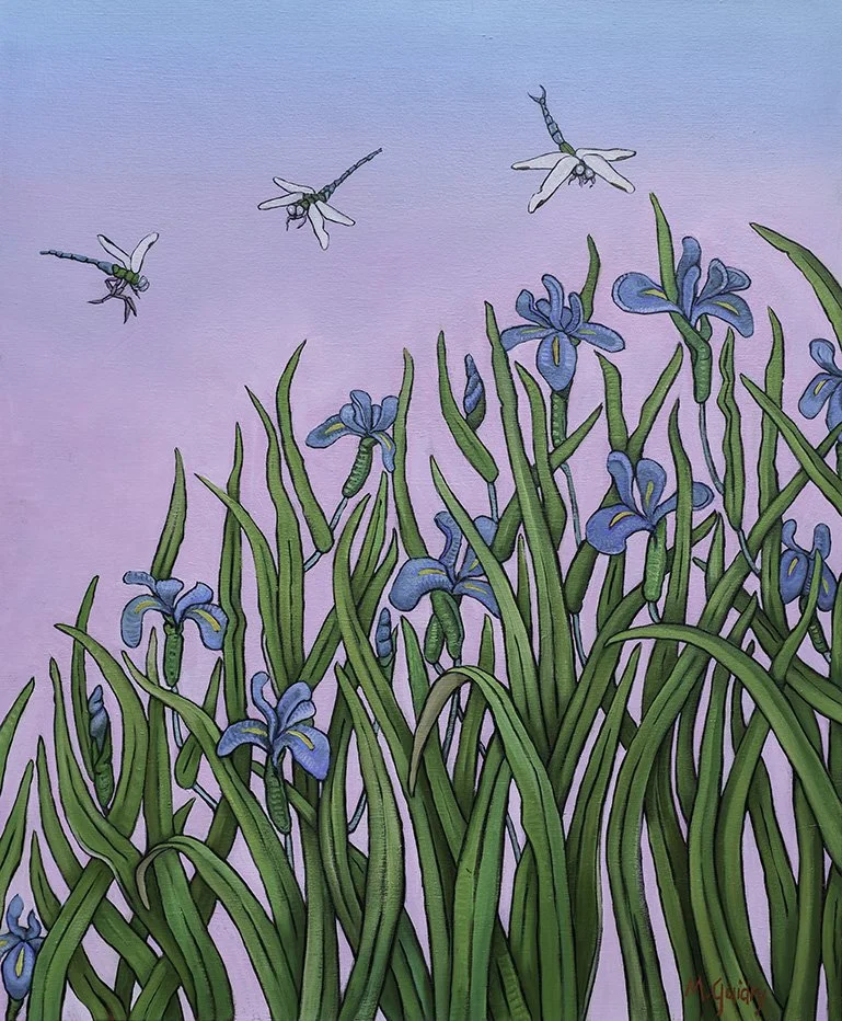 Louisiana Iris, Pink Sky
