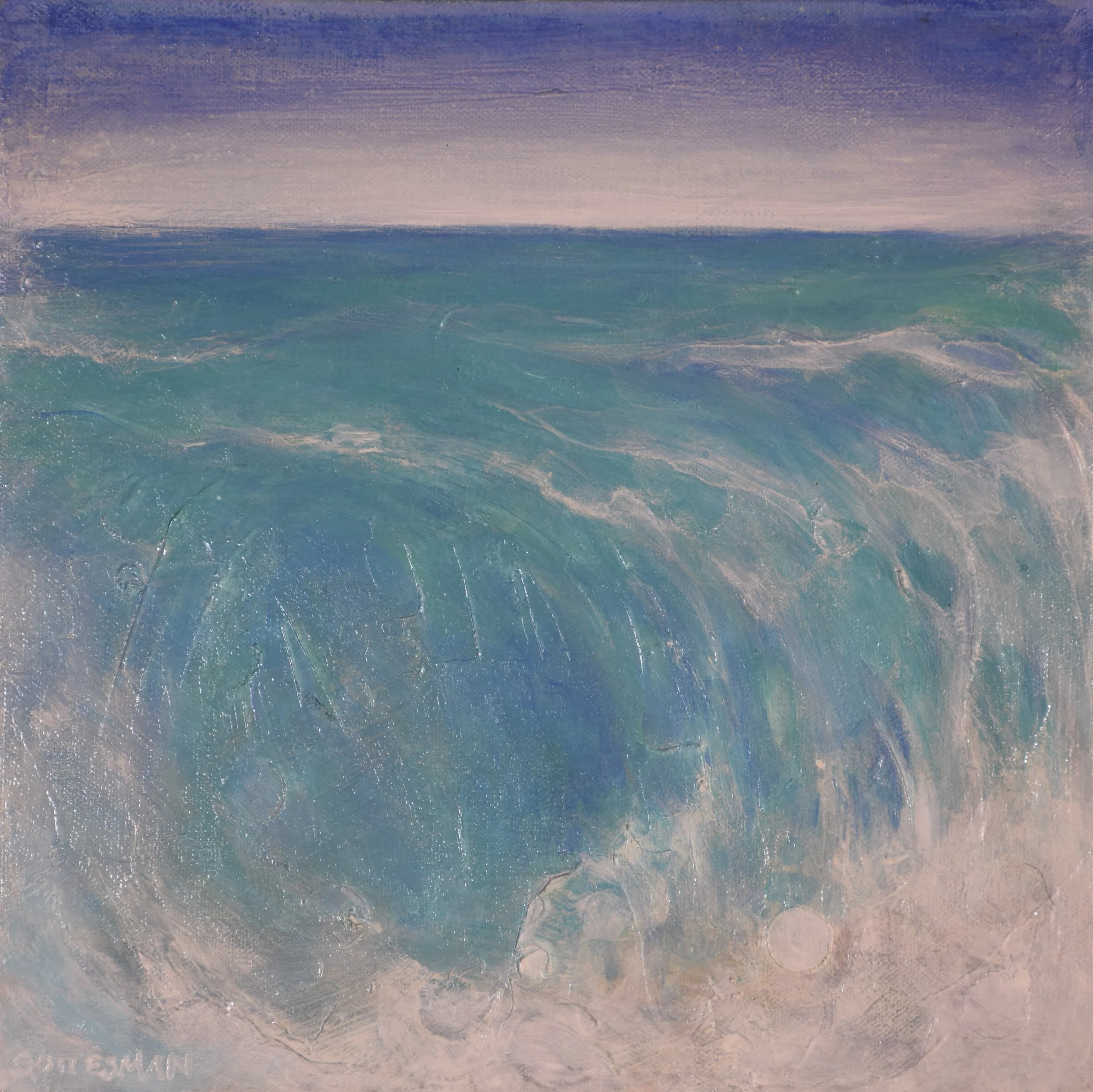 Catch a Wave - oil - 12 x 12 - $225